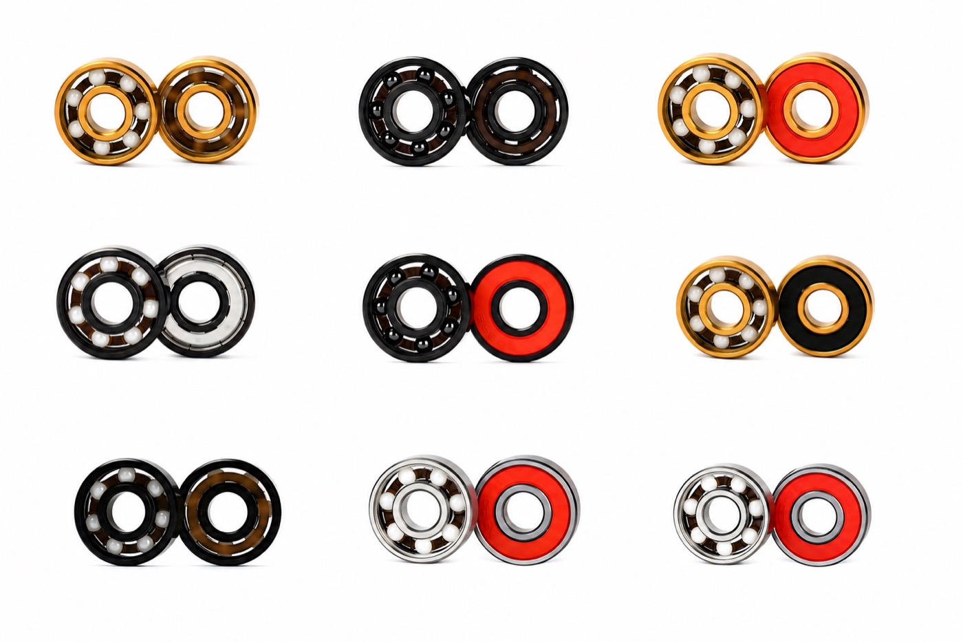 608 skateboard bearing options including steel ceramic sealed and shielded bearings