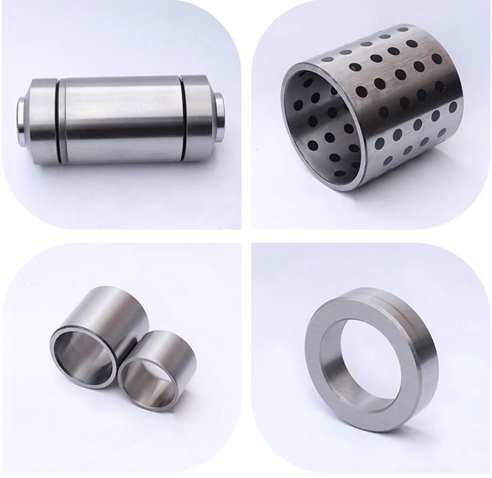 Custom grooved stainless sleeve bushing with sliding surface
