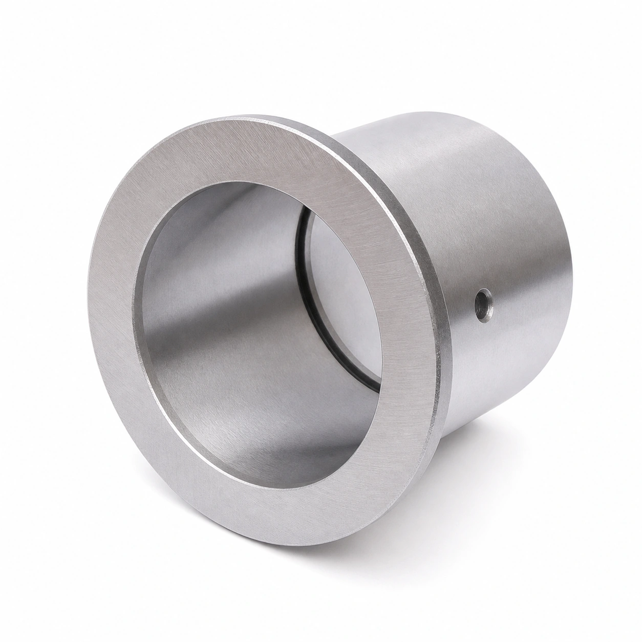 Flanged stainless steel sleeve bushing for custom manufacturing