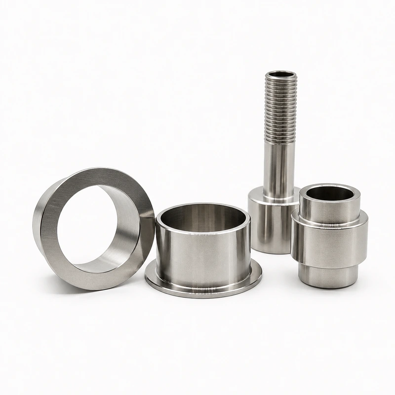 Special machined stainless bushings and threaded sleeve parts