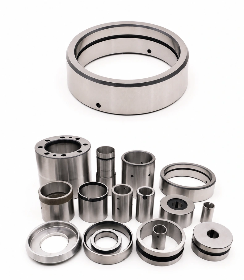 Assorted stainless steel sleeve bearings and machined bushings