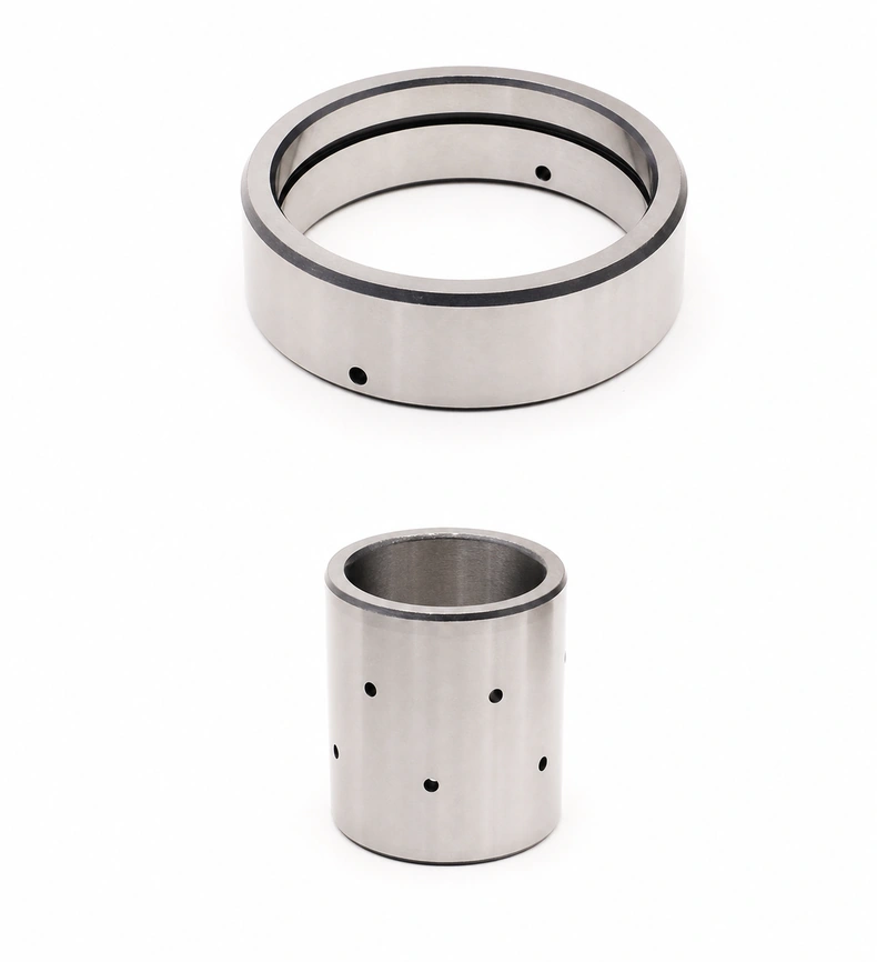 Wear-resistant stainless steel sleeve bushings with oil holes