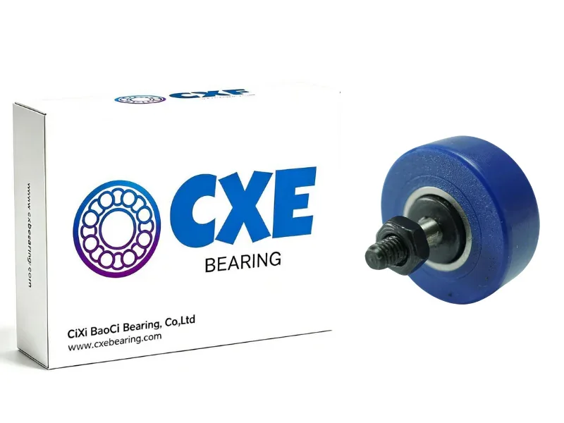 Resin-Coated Cylindrical Cam Follower Bearing CF8-19-27 | 27mm Finished Diameter, M8 Thread